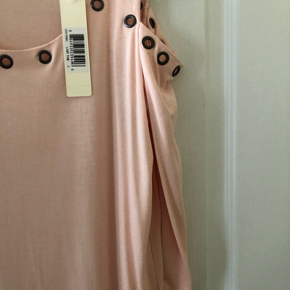 Cyrus Light Pink 3/4 Sleeve Cold Shoulder Top Size Small - Picture 6 of 8